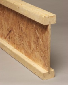This is a composite wood I-beam. Picture from this website.
