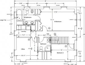 House plans, final version: second floor